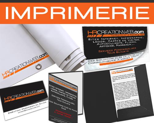 Imprimerie : cartes de visite, flyer, affiches, autocollants, ...