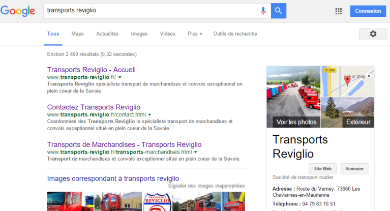 Voir le résultat sous Google pour TRANSPORTS REVIGLIO